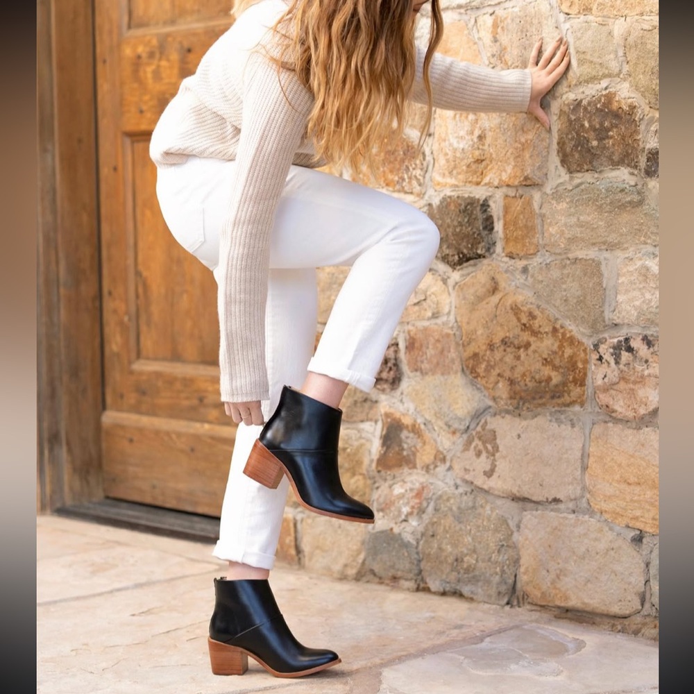 Euc‎ Nisolo x Anthropologie heeled Dari black boot